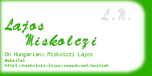 lajos miskolczi business card